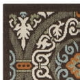 thumbnail image 5 of SAFAVIEH Veranda Durga Geometric Indoor/Outdoor Runner Rug, 2'3" x 10', Chocolate/Aqua, 5 of 7