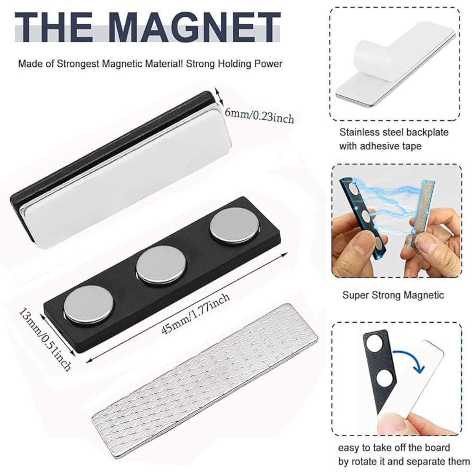 Blackout Blind Magnetic Window Cover,No Drill, Cut Any Size/Shape,Portable Black Out Shades Curtains for Nursery Bedroom, Rv, Media Room, 1 Panel