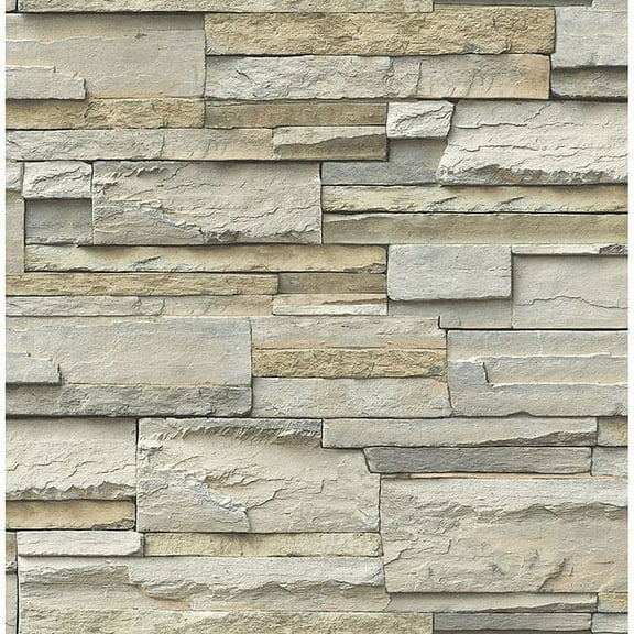NuWallpaper Slate Vinyl Peel And Stick Wallpaper, 216-in by 20.5-in, 30.75 sq. ft.
