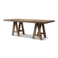 thumbnail image 6 of Hawthorne 84" Solid Reclaimed Elm Trestle 8-Person Dining Table Heritage Medium-Dark Brown, 6 of 9