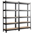 thumbnail image 1 of Costway 2 Pcs Étagères de Rangement en Métal à 5 Niveaux 60 Pieds' Garage Ajustable, 1 of 10