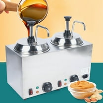Electric Nacho Cheese Dispenser Countertop Hot Fudge Caramel Warmer w/ 2 Pump