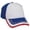Royal/White/Royal, variant on OTTO CAP 6 Panel Low Profile American Flag Patriot USA Baseball Cap, Black with 2 American Flag Theme Flames on the Sides