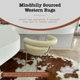 thumbnail image 5 of Chromatic Brown And White Cowhide Rug, 6x7 ft, Genuine Leather, Natural Cowhide for Modern & Rustic Decor, 5 of 6