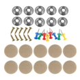 thumbnail image 1 of Universal Car Roof Headliner Repair Kit with Snap Rivets Retainer for Interior Ceiling Cloth Fixing Grey 10Pcs, 1 of 5