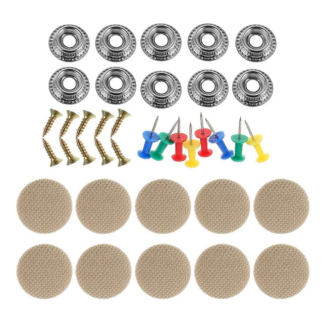 Universal Car Roof Headliner Repair Kit with Snap Rivets Retainer for Interior Ceiling Cloth Fixing Grey 10Pcs