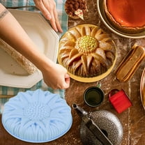 Silicone Sunflower Cake Baking Mold, Diy Sugar Craft Ice Grid Tools - Floral Design Non-Stick Mold For Cupcakes, Chocolate Candies And Ice Cubes