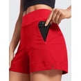 thumbnail image 3 of CRZ YOGA Women's Lightweight Hiking Shorts 4'' Stretch for Athletic Summer Travel Outdoor Golf with Zip Pockets, 3 of 4