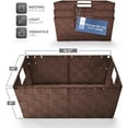 thumbnail image 6 of Sorbus Woven Basket Bin Set - Shelf Storage Tote Baskets for Household Items - Stackable with Woven Straps & Built-in Carry Handles (Chocolate), 6 of 6