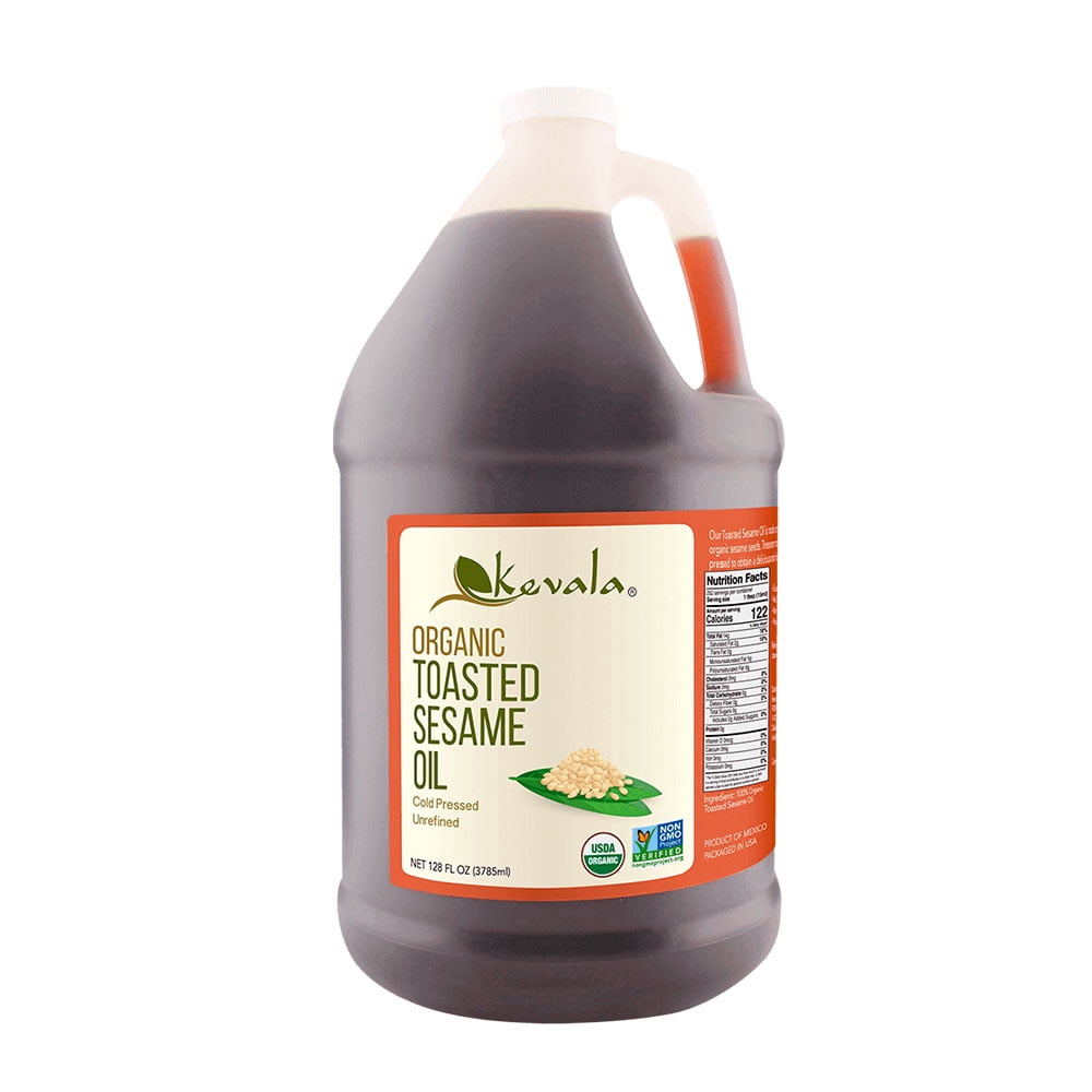 Kevala Organic Toasted Sesame Oil 128 fl oz (1gal) - Walmart.com