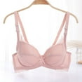 thumbnail image 2 of ATOYSOY Women's Plus Size Lace Splicing Everyday Bra Underwear Push Up Bralette Teens Workout Comfort Bra Breathable Thin Lightly Underwired Pink M, 2 of 7