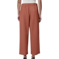 thumbnail image 5 of Lumtrix Linen Pants Women 2026 Summer Beach Vacation Trousers Elastic Waist Linen Capris Pants Boho Dressy Casual Travel Pant Orange XL, 5 of 5