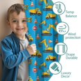 thumbnail image 3 of Blackout Kids Curtains,Excavator and No Entry Sign Blue Children's Insulated Curtains Set Of 2,Bedroom Essentials,Toddler Room Decor 52"x63", 3 of 5
