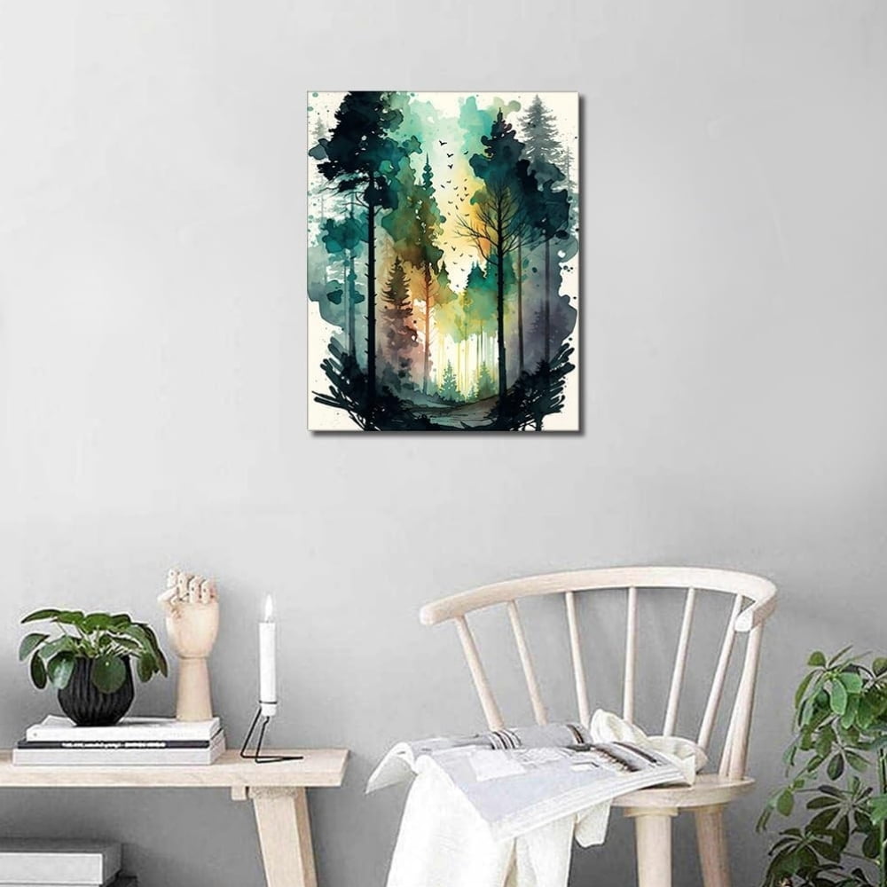 Kit di pittura con i numeri, per adulti, con cornice, colibrì, kit su