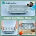 thumbnail image 3 of Large Ice Cube Molds, Big Round Whiskey Ice Cube Trays for Freezer, Easy to Fill & Release, Whiskey Bourbon Cocktail(2.5In*8 Balls- Blue/2 Pack), 3 of 6