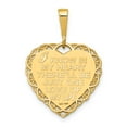 thumbnail image 4 of Real 14kt Yellow Gold Reversible I LOVE YOU Heart Pendant; for Adults and Teens; for Women and Men, 4 of 4