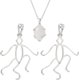 thumbnail image 3 of 2 colgantes de plata de ley 925 con 5 garras, engastes de platino, oro y oro rosa para collar., 3 of 9