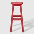 thumbnail image 5 of WestinTrends Malibu 29" HDPE Outdoor Patio Round Bar Stool, Red, 5 of 7