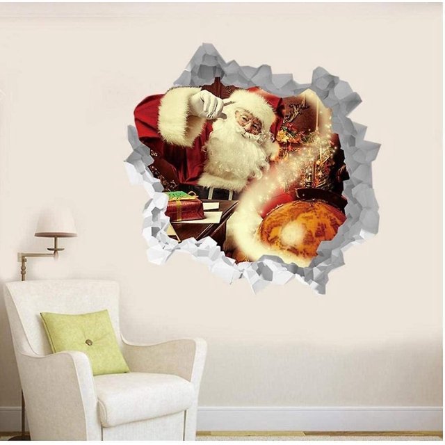 árbol de Navidad Pegatinas de pared Navidad 3d Papá Noel Pegatinas de arte de pared 3d Navidad Etiqueta de pared 3d Etiqueta de pared Papá Noel Etiqueta de pared Banban LingWen 1327533368674
