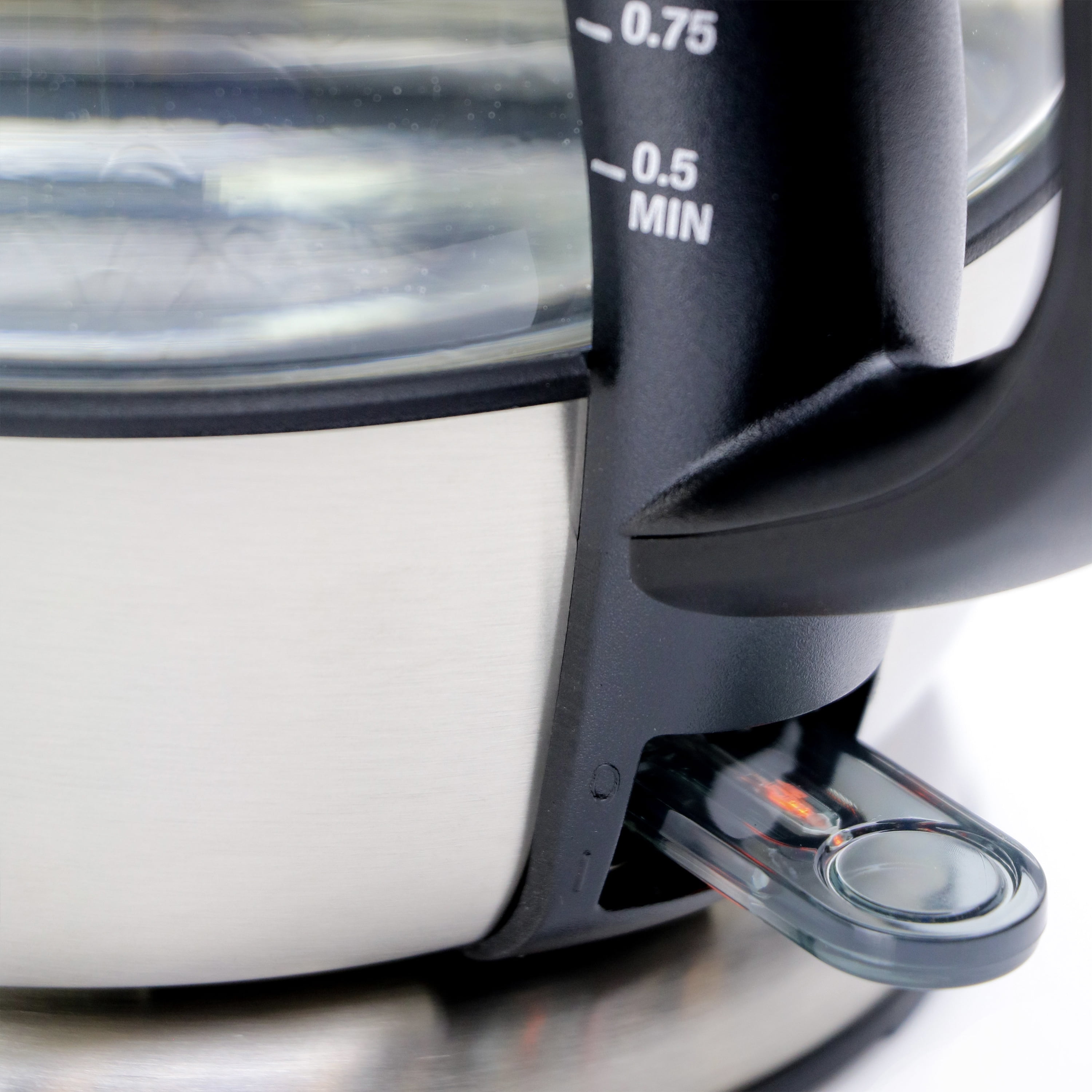 Chef'sChoice Model 680 Cordless Electric Glass Kettle, 1.5 Liter Capacity, in Stainless Steel/Matte Black (6800001)