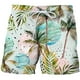 thumbnail image 1 of Bañador Herrnalise para hombre, estilo vintage de los años 80 y 90, de 18 cm, cómodo, estilo hawaiano, de secado rápido, deportivo, elástico, verde., 1 of 4