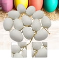 thumbnail image 4 of 12 piezas de cestas de huevos de Pascua DIY con cuerdas para decoración de Pascua en interiores Blanco, 4 of 8