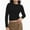 Black, variant on Womens Long Sleeve Shirts Basic Crop Tops Going Out Fall Fashion Underscrubs Layer Slim Fit Tops