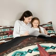 thumbnail image 5 of Castle Fairy Western Tribal Aztec Twin Comforter Sets,Red Texas Star Bedding Set, 5 of 8