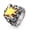 Yellow, variant on Mens Stainless Steel Biker Manmade Onyx Dragon Claw Ring for Men Size 7-13-7-Black