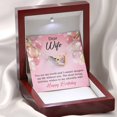 thumbnail image 1 of Wife Love Card Adorable Wife! Wife Gift Inseparable Love Pendant 18k Rose Gold Finish Romantic Birthday Card, 1 of 7