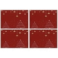 thumbnail image 1 of Merry Christmas Winter Holiday Tree Rectangle Dining Placemat 4PCS Durable Linen Placemats 12 X 18 Inch Holiday Fashions Dining Table Place Mats for Kitchen Dining Table,Kitchen Table Mats, 1 of 5