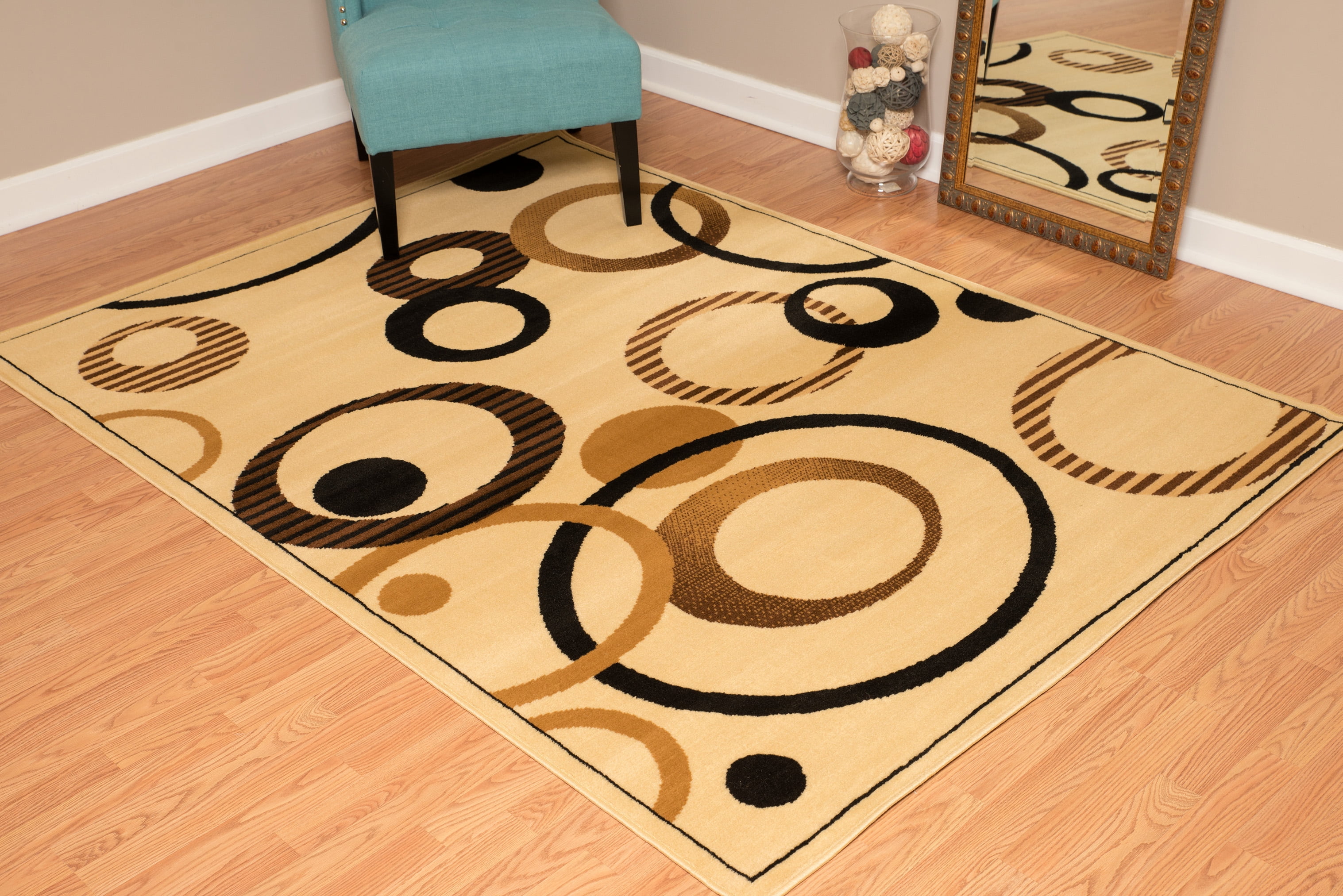 United Weavers Plaza Francoise Runner Rug, Geometric Pattern, Ivory, 2'3 X 7'2"