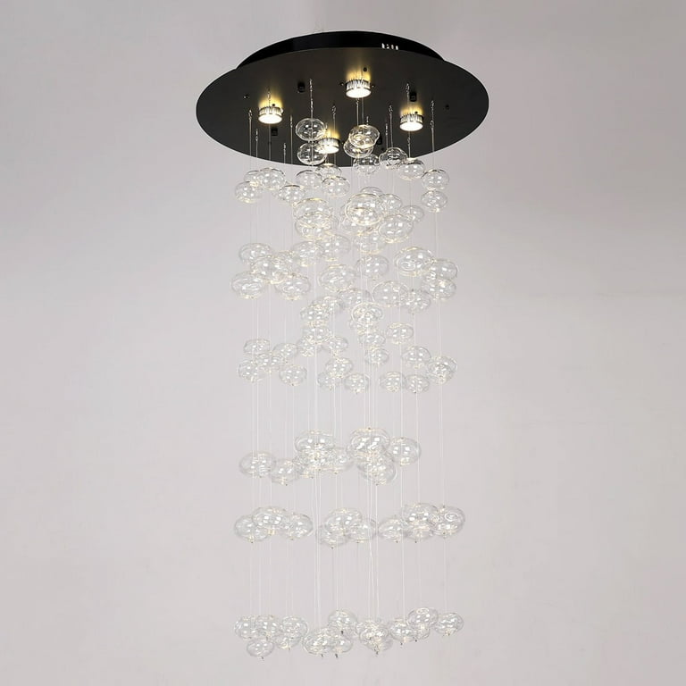 The Waterfall Glass Bubble Chandelier