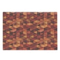 thumbnail image 1 of Orange Cutting Board, Abstract Vector Retro Pattern of Triangles Modern Art Inspired Illustration, Decorative Tempered Glass Cutting and Serving Board, Large Size, Orange and Brown, by Ambesonne, 1 of 1