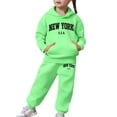 thumbnail image 7 of 6-7 Years Boy's 2 Piece Outfit Hoodie Pullover and Sweatpants Casual Pants Sweatsuits Dailywear Set 12-24 Months 2T 3T 4T 5T,Green, 7 of 7