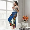 thumbnail image 4 of Uemuo Colorful Coral Reef Pattern Women's Wide Leg Palazzo Lounge Pants with Pockets Light Weight Loose Comfy Casual Pajama Pants-Large, 4 of 9