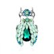 thumbnail image 1 of Uds. Broche de diamantes de imitación a la moda, broche de escarabajo, accesorios de ropa verde para mujer, ramillete, 1 of 5