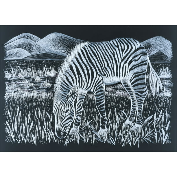 Scratch Art ScratchBrite Metallic Scratchboard, 8.5" x 11", Silver