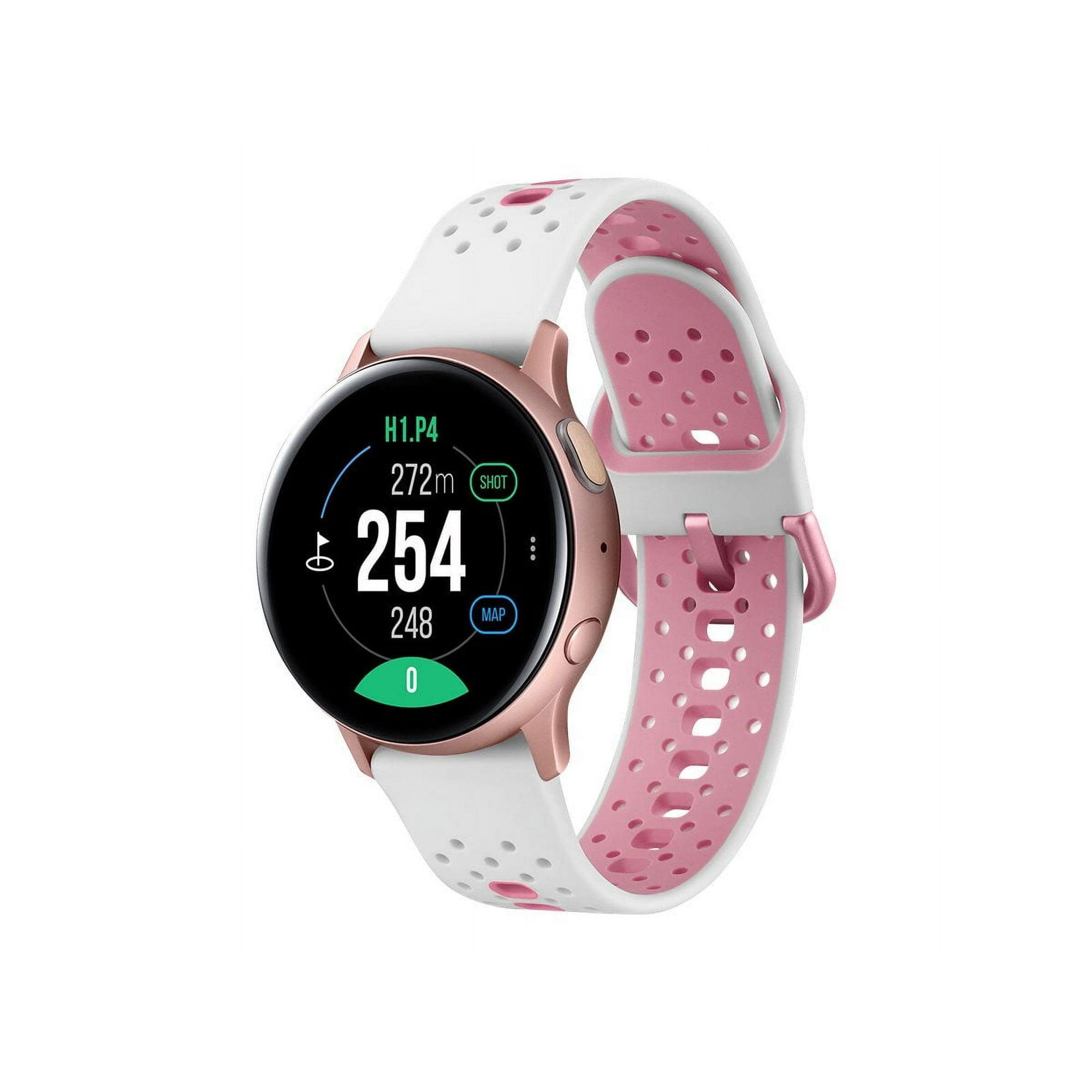 Samsung Galaxy Watch Active 2 Golf Edition 40 mm pink gold aluminum smart watch with band display 1.2 4 GB Wi Fi NFC Bluetooth 0.92 oz Walmart