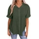 thumbnail image 1 of Vestidos Casuales Para Mujer, Blusas De Mujer De Moda Blusa de verano tipo túnica de lino con botones y manga corta y cuello en V para mujer, 1 of 7