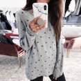 thumbnail image 1 of LSLJS Women's Casual Star Pattern Loosen Print Plus Size Shirt Long Sleeve Blouse, 1 of 3