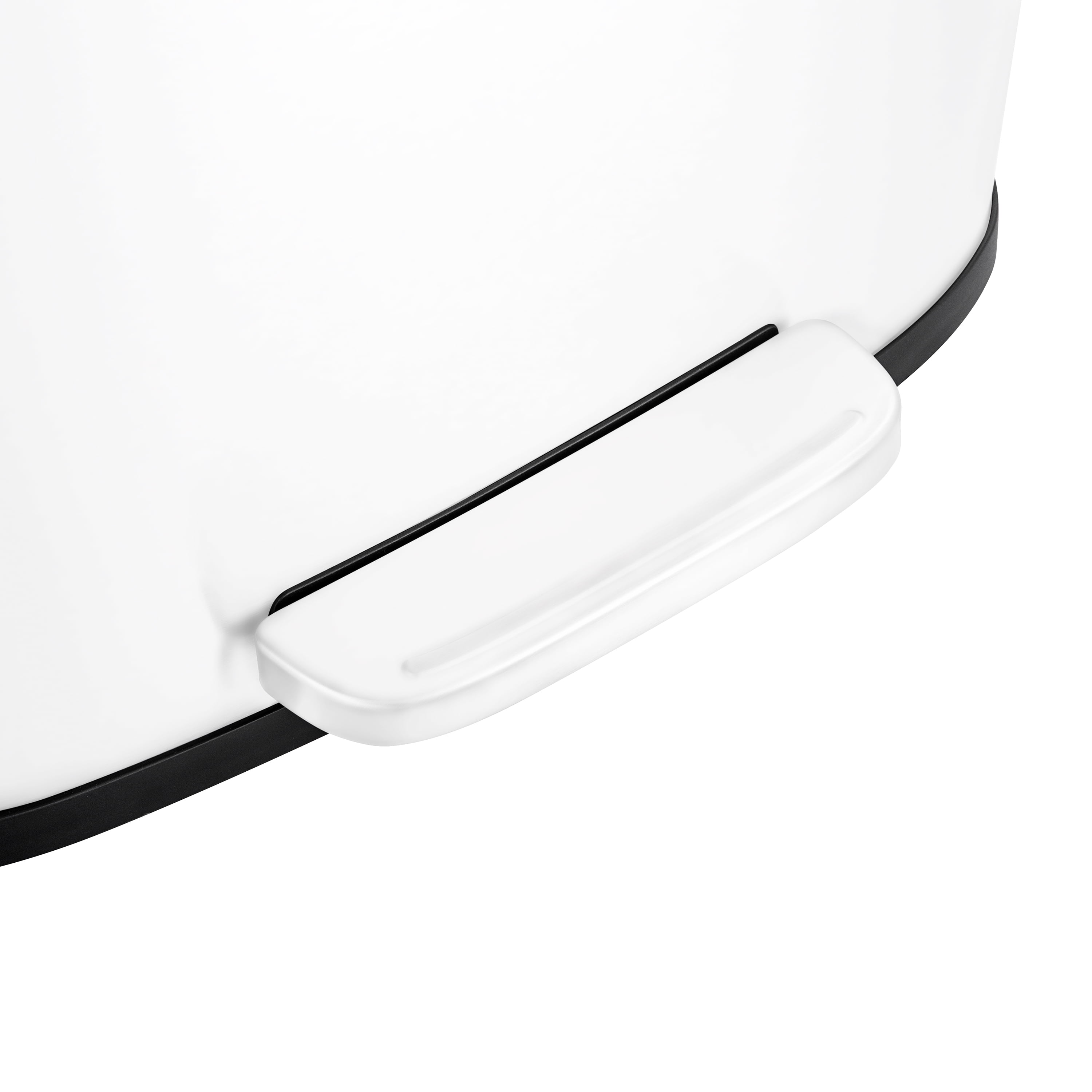 Qualiazero Kitchen Bathroom Trash Can Combo, 13.2 Gallon and Two 1.3 Gallon Stainless Steel Step Garbage Bin with Soft Close Lid, White