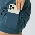 thumbnail image 5 of 2-Piece Super High Waisted Back Pocket & Side Hidden Pocket 2-in-1 Yoga Shorts Set 5''-Longer Length, 5 of 9