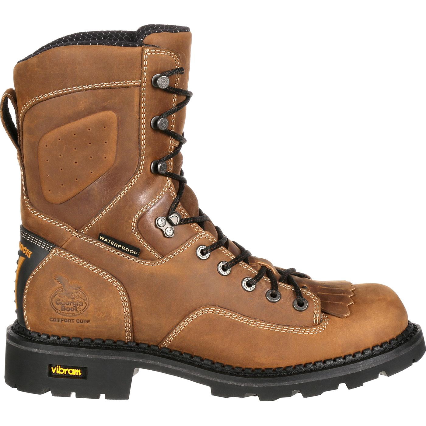Georgia Boot Comfort Core Waterproof Low Heel Logger Work 