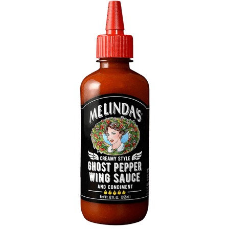 Pack of 6, Melindas Creamy Style Ghost Pepper Wing Sauce, 12 oz