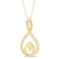 thumbnail image 2 of AFFY White CZ Two-Tone Infinity Mom Heart Pendant Necklace 14k Yellow Gold Over 925, 2 of 6