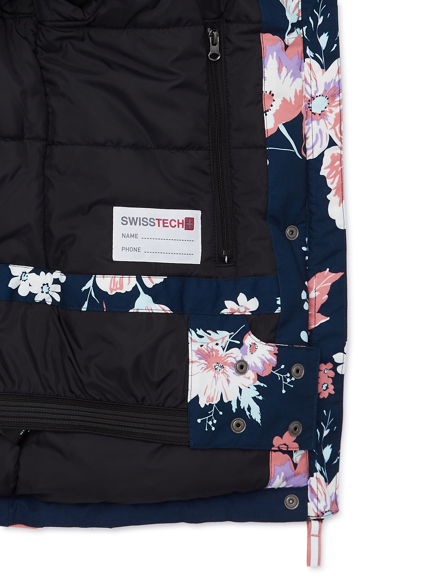 Swiss Tech Girls Ski Jacket, Wind-Resistant & Waterproof, Sizes 4-18