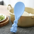 thumbnail image 1 of Oleegame 1PC Stainless Steel Cutlery Set Cute And Creative Rabbit Can Be Vertical Non Stick Rice Spoon Rice Shovel Straw Plastic Rice Spoon Blue, 1 of 9