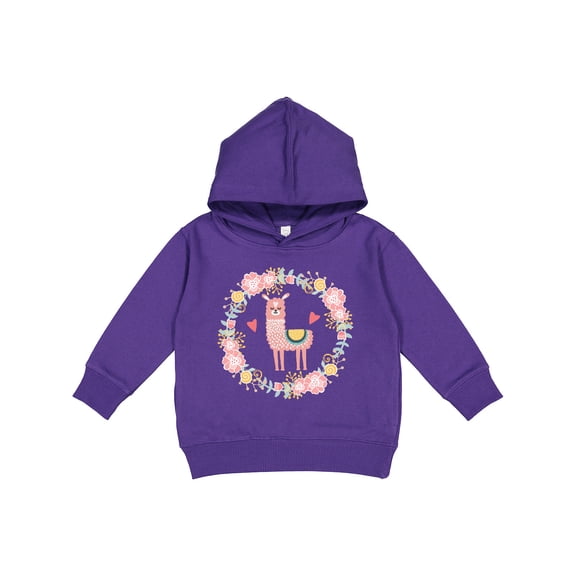 Inktastic Llama Rose Flower Wreath Toddler Hoodie