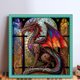 thumbnail image 2 of (18CTAFF-264__C__40x40) Hilo algodón ecológico bordado 18CT 2 hebras impresión 40*40cm pintura vidrio-Kit serie punto cruz pterosaurio, 2 of 9